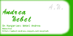 andrea webel business card
